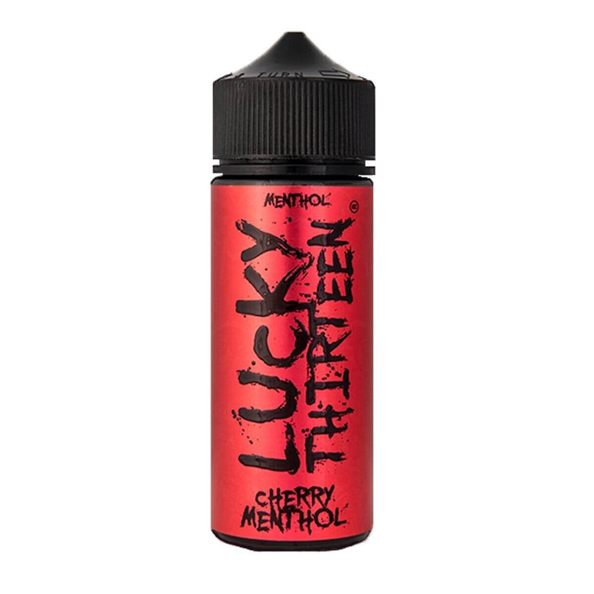 Lucky thirteen menthol cherry menthol 100ml shortfill e-liquid Available at dispergo vaping uk