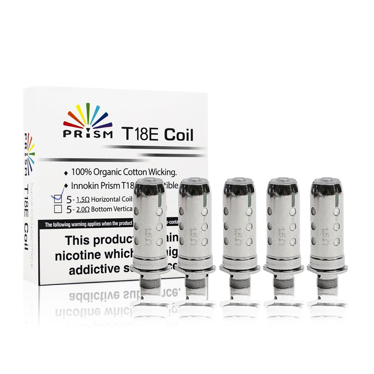 Available at dispergo vaping uk, Prism t18ecoil