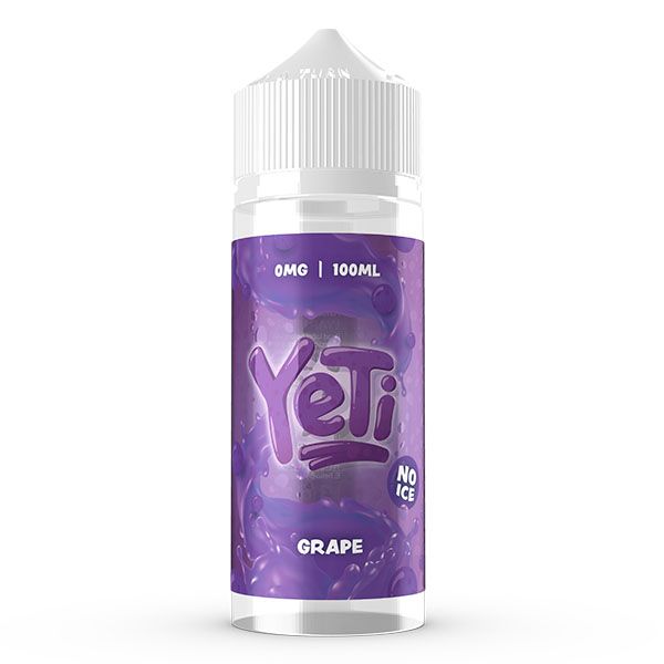100ml bottle of grape flavoured e-liquid by yeti available at dispergo vaping uk