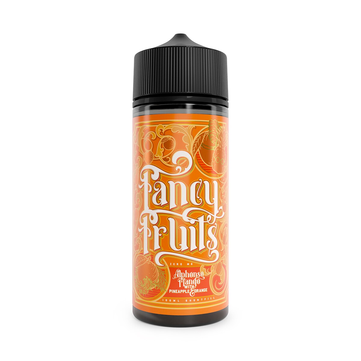 Fancy fruits alphonso mango with pineapple and orange 100ml shortfill, this range combines unique & delicious fruits together to create the fanciest e-liquid on the market