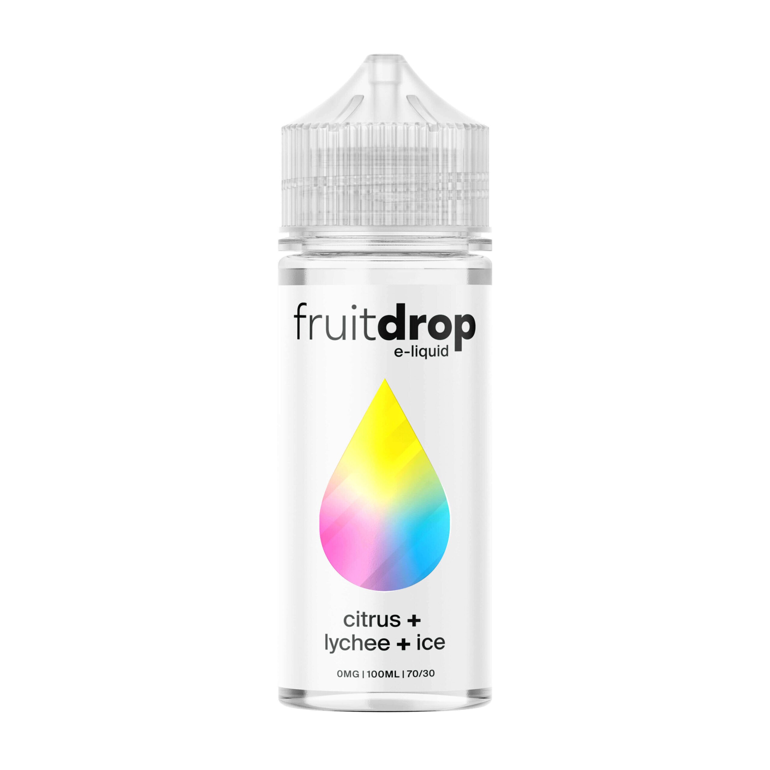 Fruit drop e-liquid citrus, lychee & ice 100ml 70/30 shortfill e-liquid available at dispergo vaping uk