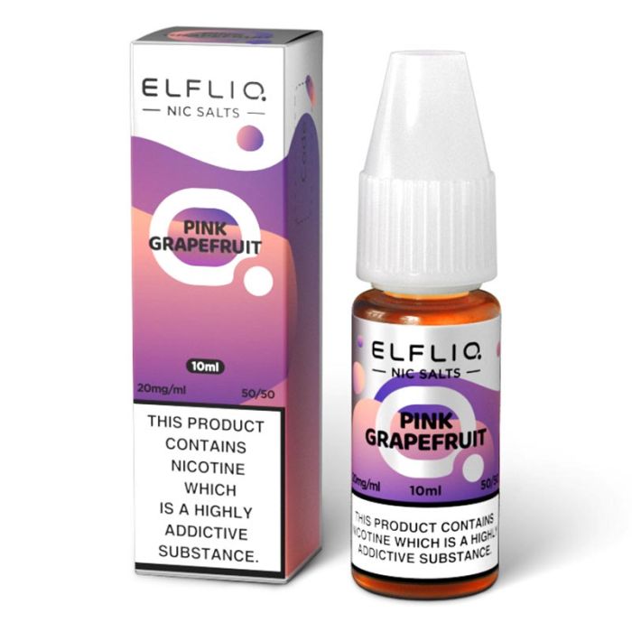 Elfliq Nic Salts 10ml 50/50 20mg Pink Grapefruit Available At Dispergo Vaping UK
