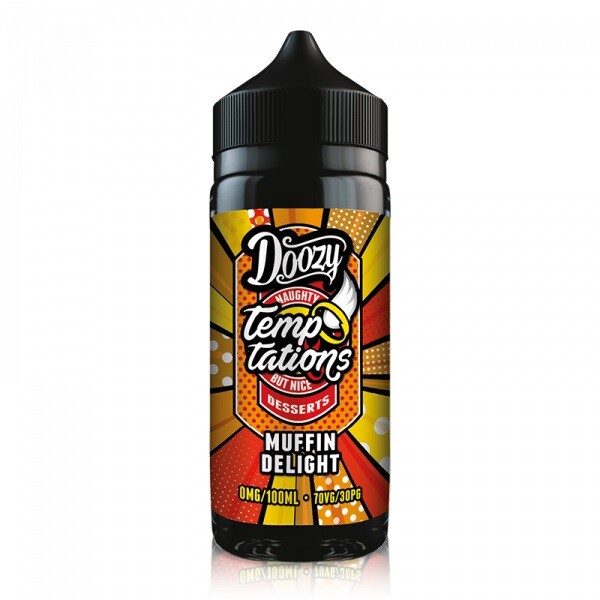 Doozy temptations naughty but nice desserts, 0mg/100ml muffin delight available at dispergo vaping uk