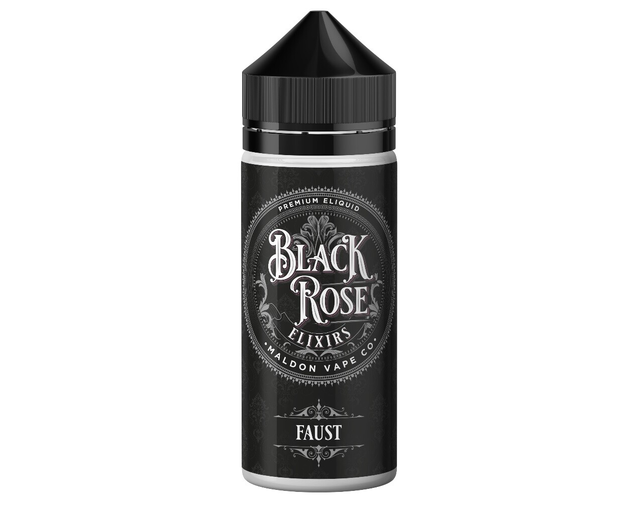 faust flavoured e-liquid 100ml bottle black rose elixirs