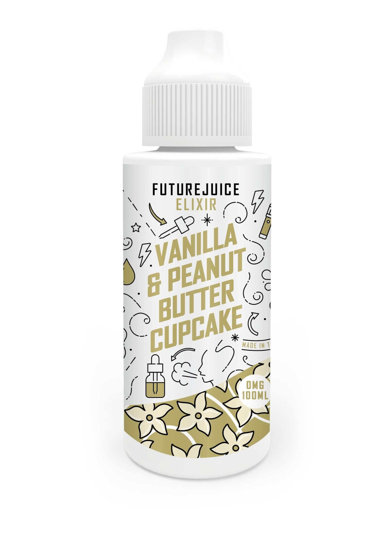 Future Juice Vanilla Peanut Butter Cupcake Shortfill Eliquid Now Available at Dispergo Vaping UK