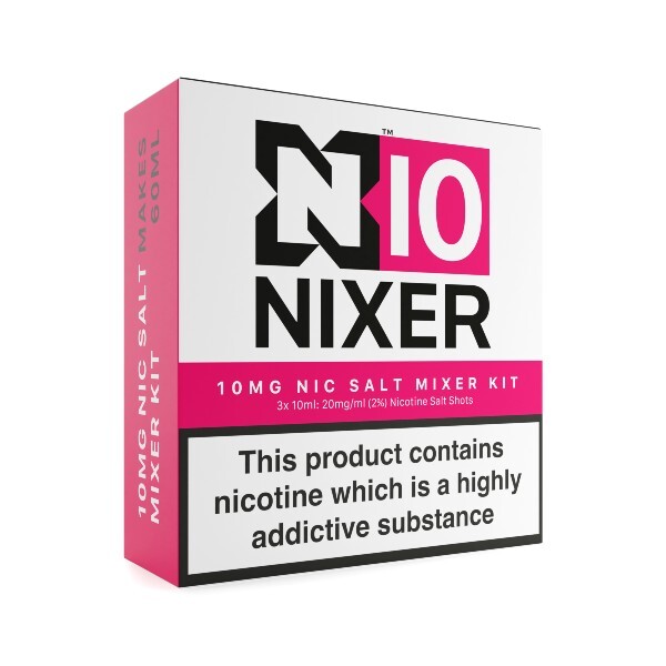 10mg Nicotine Salt NIXER Mixer Kit by NIXER for use with NIXER Longfill E-liquid